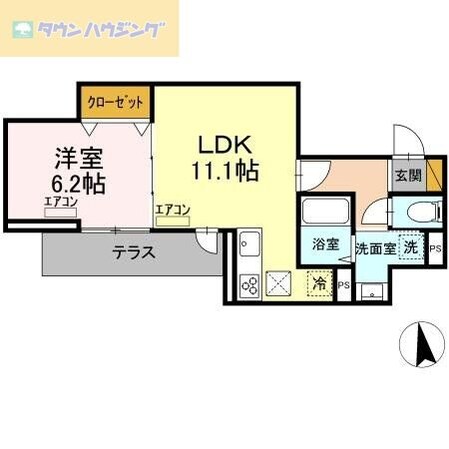 D-room弁天3丁目　A棟の物件間取画像